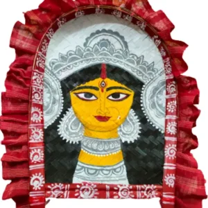 Hand Made Painting of Maa Durga Face Designer Kulo (মা দুর্গার মুখচ্ছবি)