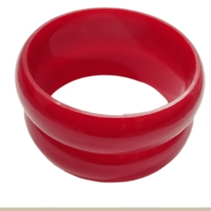 One Pair Premium Thick Original Red Pola Bangles For Women - 6 mm