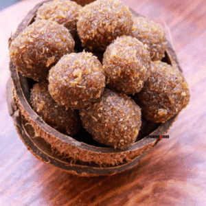Gurer Narkel Naru / Coconut Ladoo With Jaggery